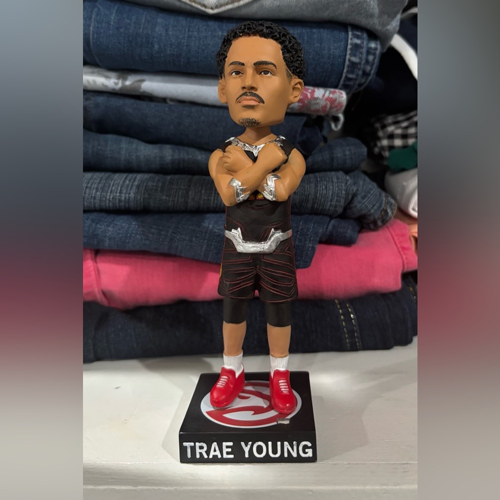 Trae Young Atl Hawks Black Panther Bobblehead NBA Marvel Super Hero Night 23